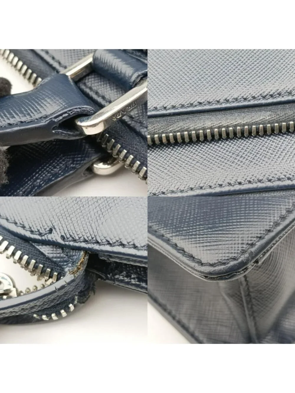 Prada Navy Saffiano Leather 58